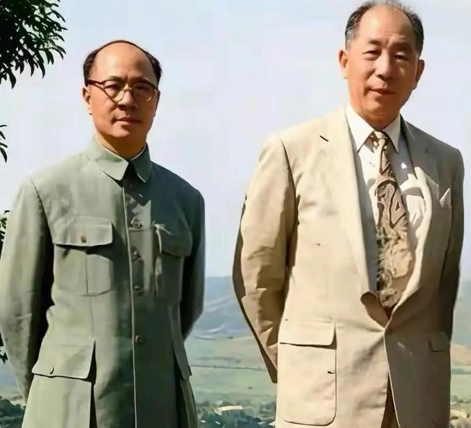 六十年代，张学良与看守他的特务刘乙光一张罕见合影，刘乙光作为看守张学良的特务，共