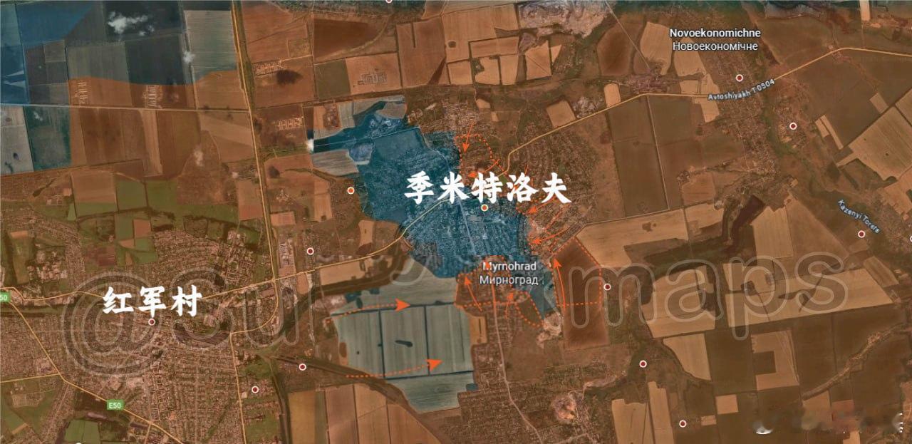 波克罗夫斯克即红军村，现在正成为俄罗斯军队的重要后勤枢纽，尽管乌克兰军队最近几天