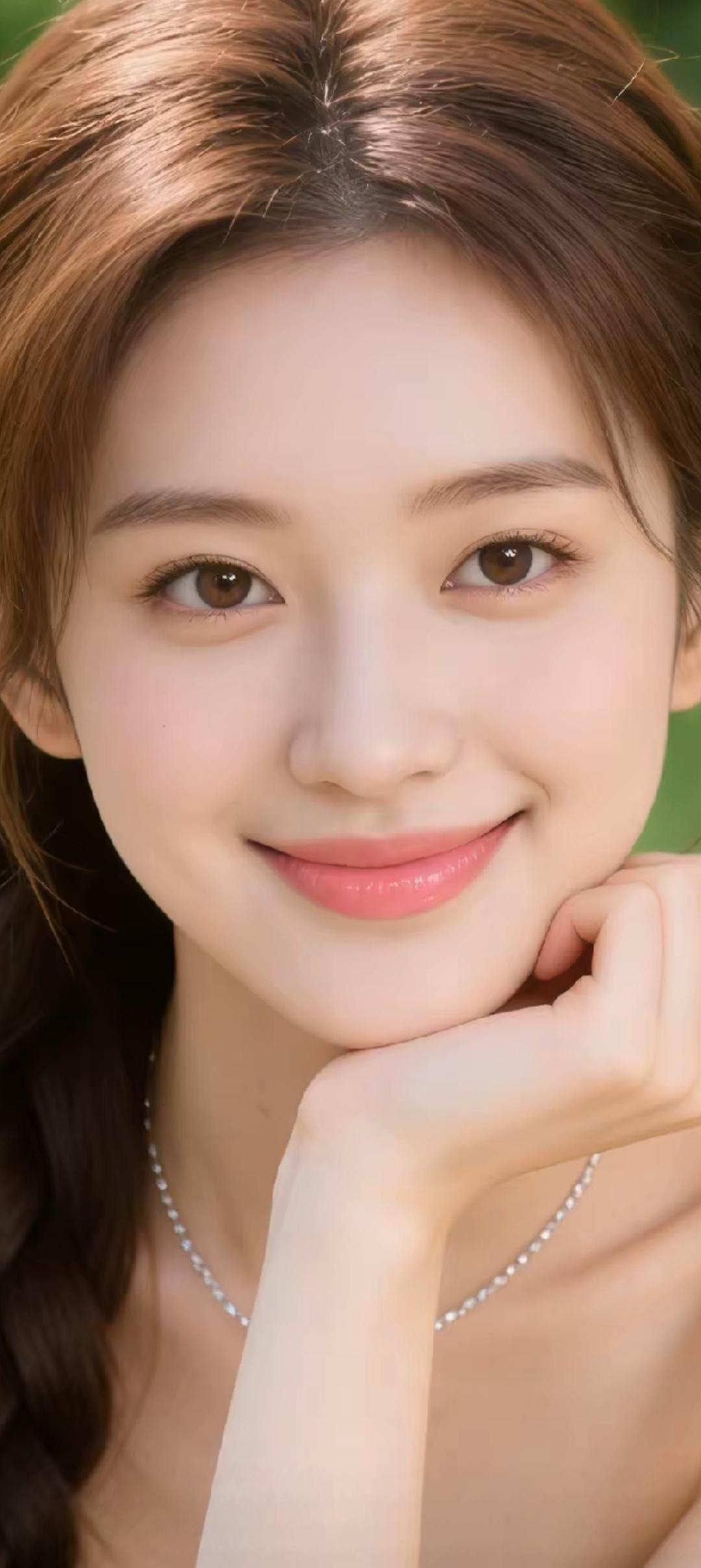 甜美笑容，自然妆容，清新自然，元气满满！🌸💖