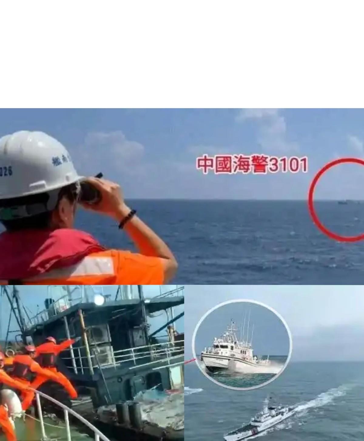6月18日晚上，台湾海巡艇在澎湖追了十几海里，截住一艘大陆渔船，6名渔民全部被带