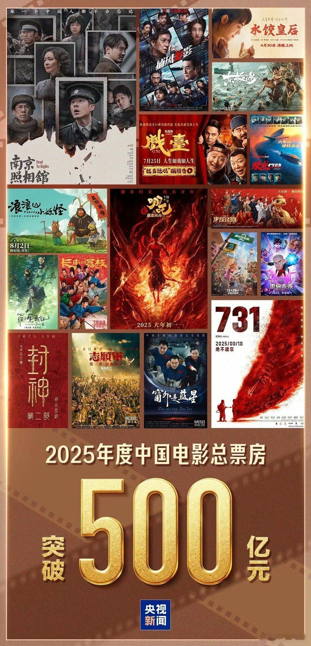2025年电影总票房破500亿，接下来还有《阿凡达3》和跨年档电影上映票房前5名