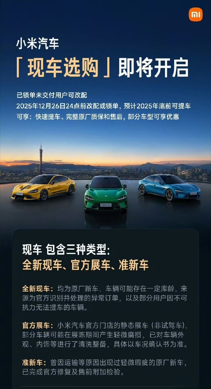 小米现车一边月交付过4万台，一边帮经销商售卖二手车，运损车以及小米的退订车。从