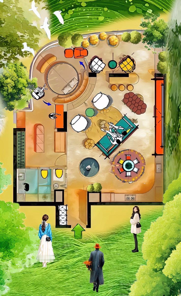 全通通的底气，是一居室给的，布局上真正做到珠藏玉蕴，像不像流行的姑婆屋一样！