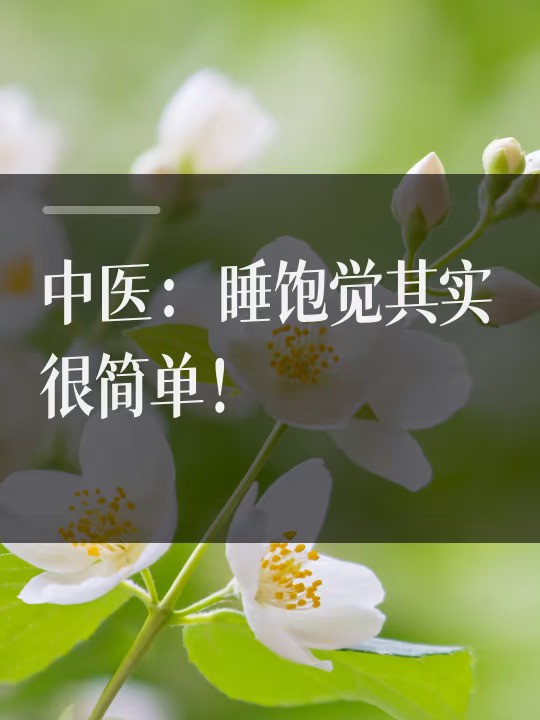 中医：睡饱觉其实很简单！