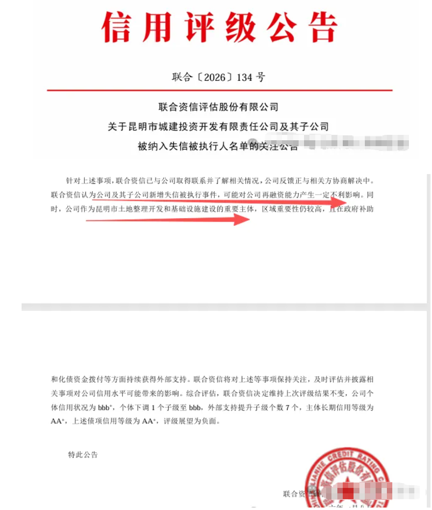 700亿城投集团变“老赖”? —昆明城投: 彻底栽了!