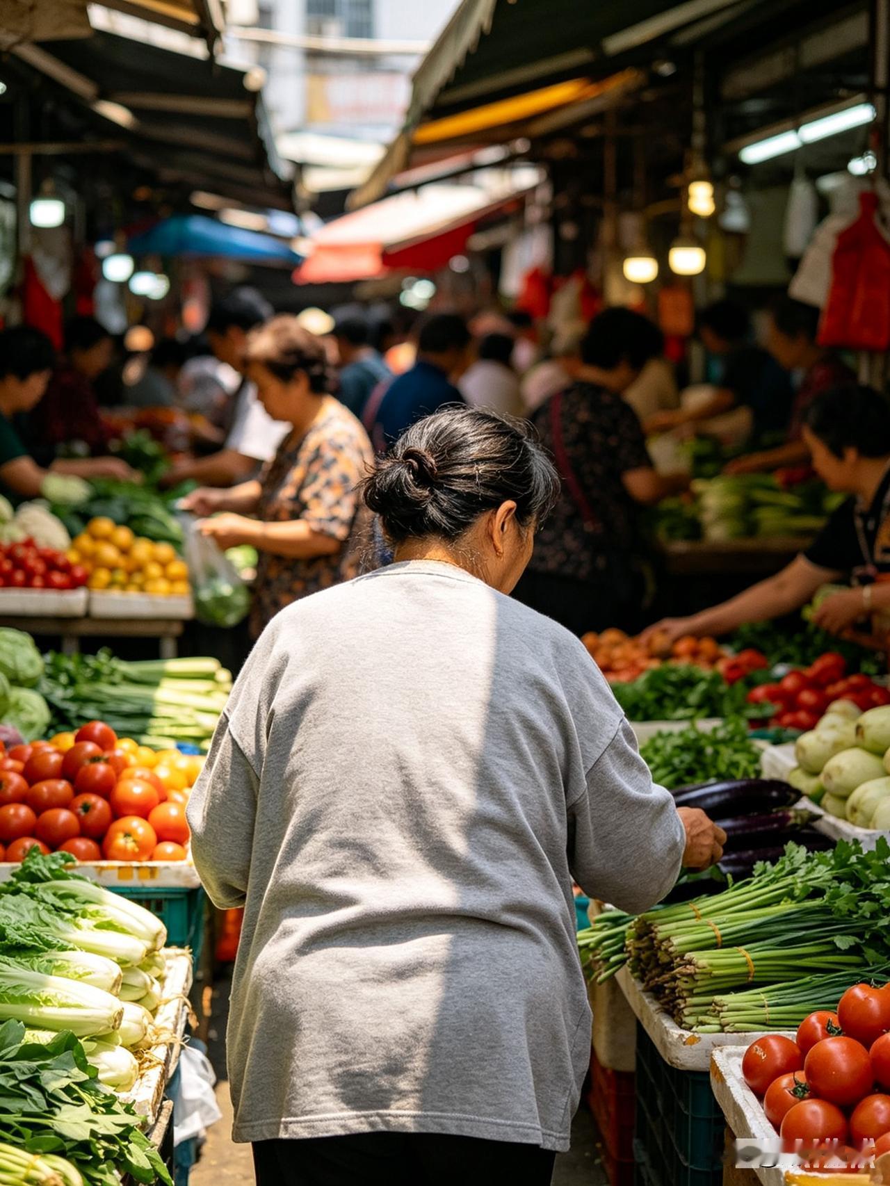 今早逛菜市场，前面大姐身上的汗馊味，让我想明白一件事闷热天菜市场人挤人，感