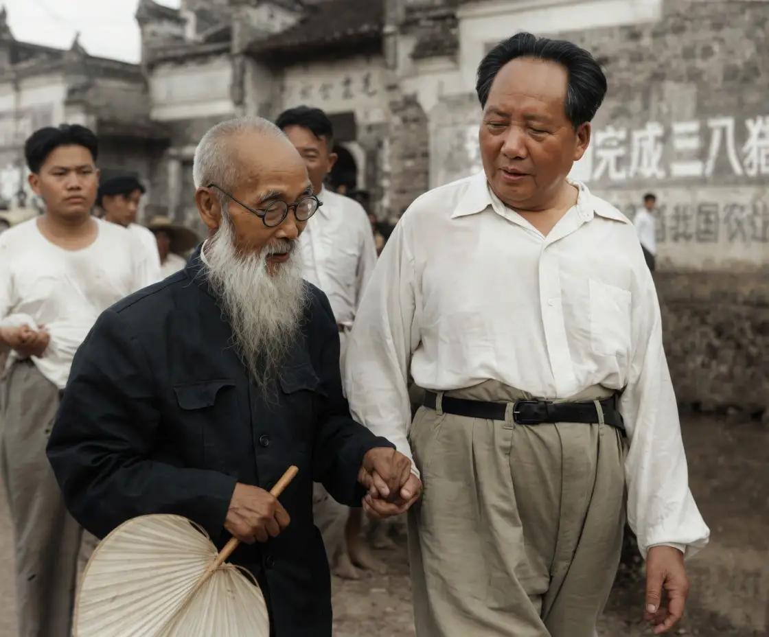 1959年6月25日，毛主席回到故乡韶山，毛主席思想用放光芒，这些高清照片值得珍
