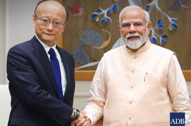 亚洲开发银行（ADB）行长神田真人访问印度，和莫迪总理举行会晤，他说印度的“发达