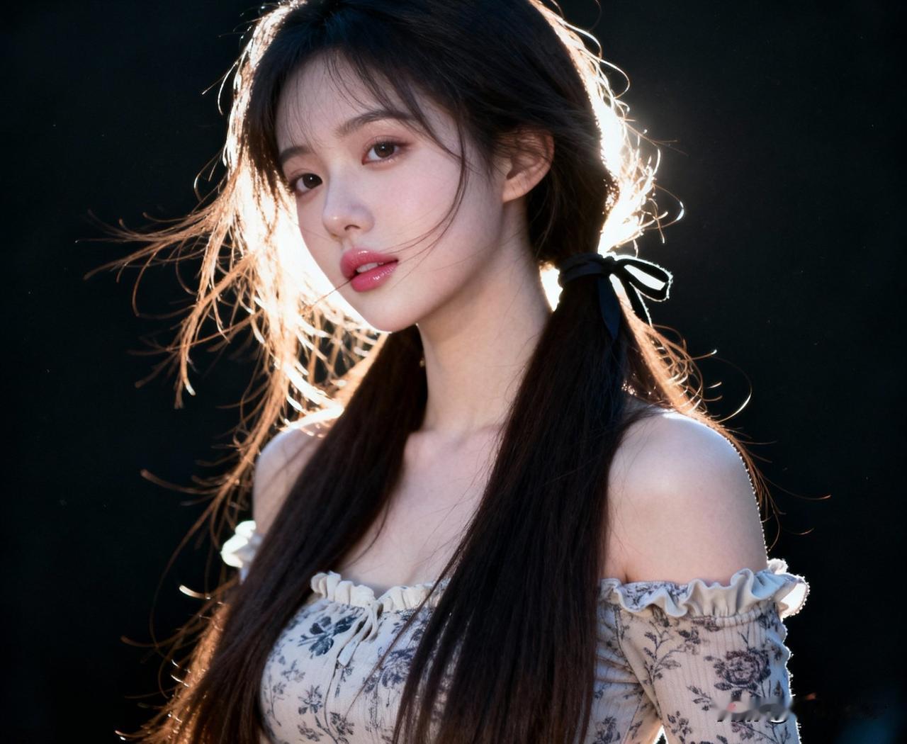 阳光下的少女，温柔如水，岁月静好。