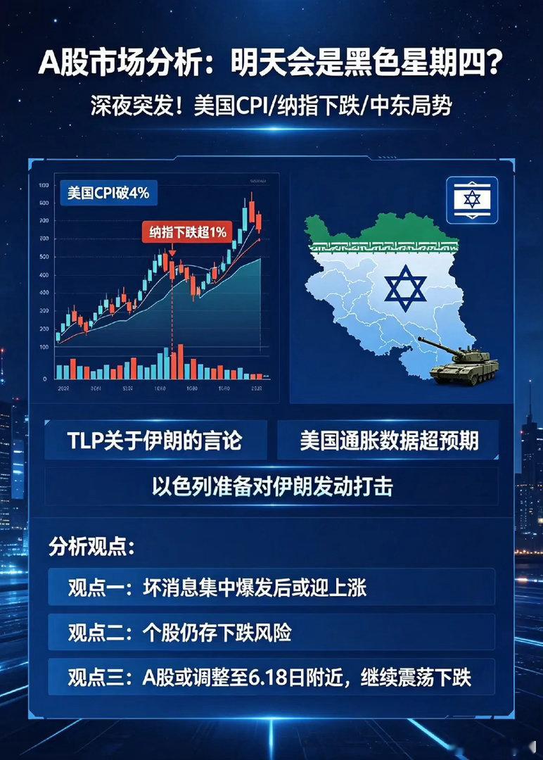 夜深了,美CPI破4,纳指跌超1％,明天A股黑色星期四吗？一、热点消息①TLP：