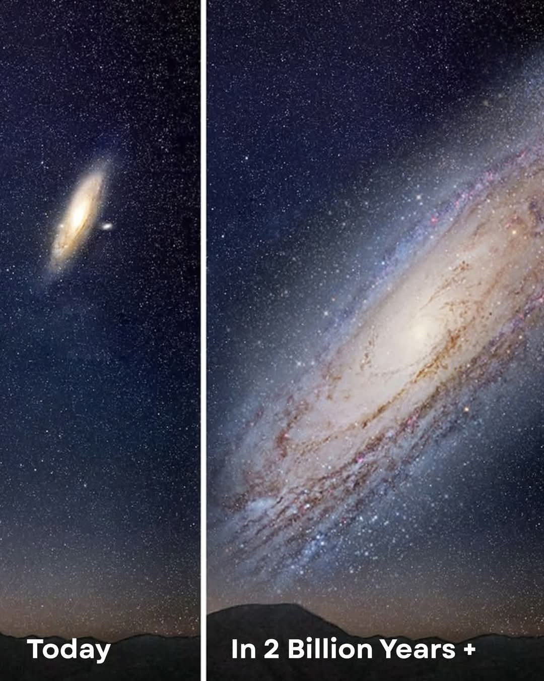 仙女座星系（M31）距离我们仅250万光年，是一个由恒星、星云和宇宙尘埃构成的巨