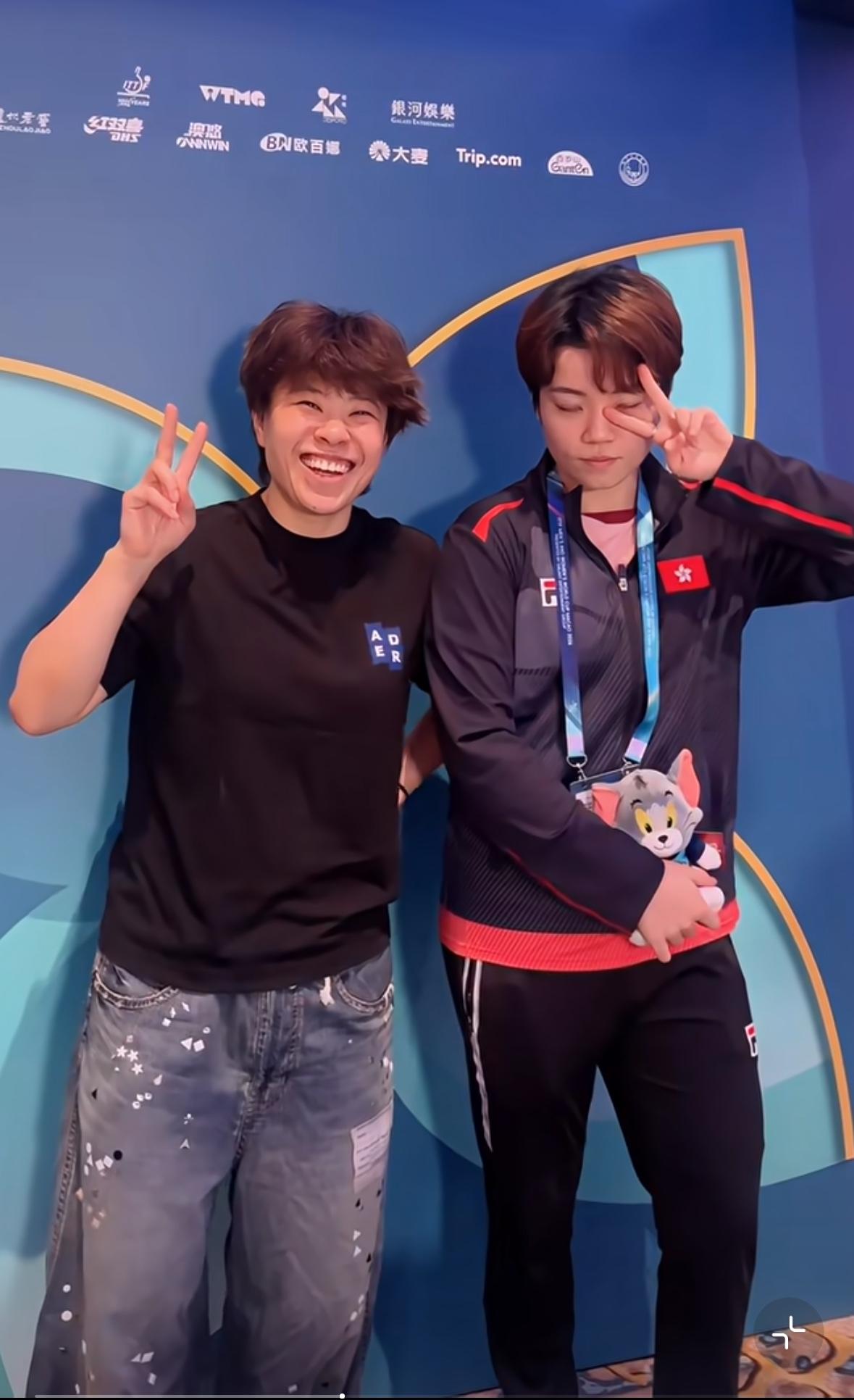 王艺迪吐槽杜凯琹的手气不好“什么破手”3月29日，澳门世界杯小组赛第一阶段抽签