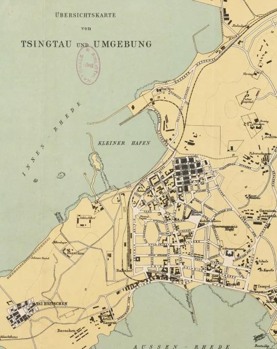 德租地如何建青岛？翻开这张1905年青岛城市规划图，你会发现：一座现代化港口城