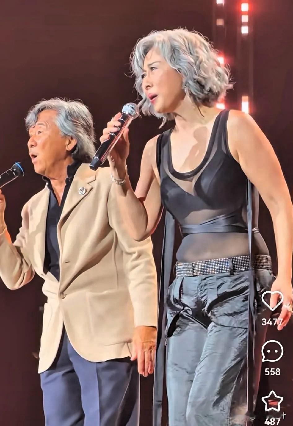 叶倩文演唱会穿透视背心，林子祥一句“好久没见”，道尽中年婚姻最真实的状态！