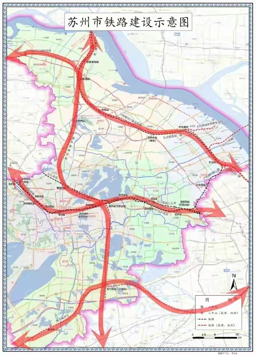 苏州铁路线路还真有点“丰”字那味儿！到2027年，苏州“丰”字形铁路网主骨架