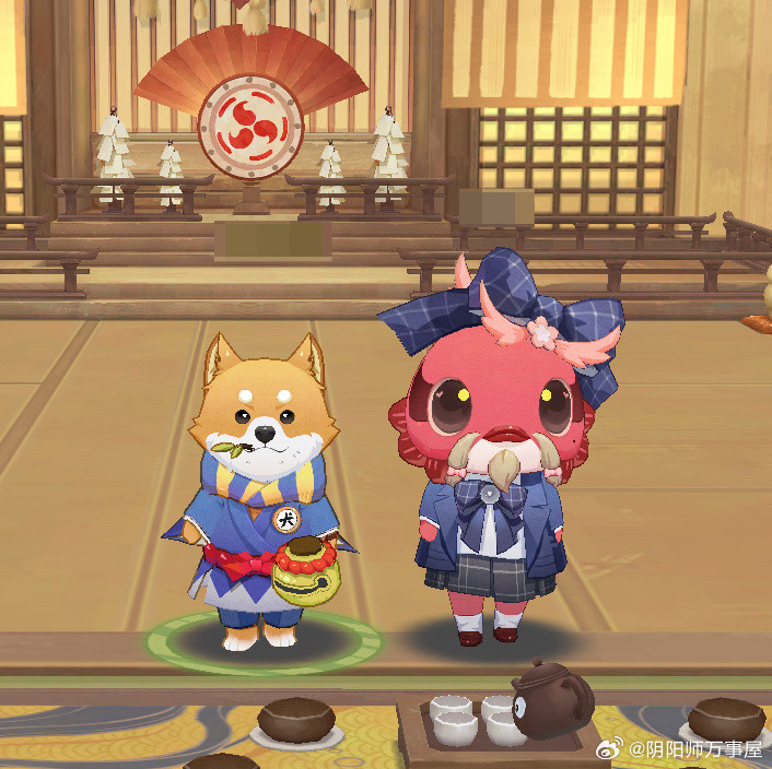 阴阳师手游JK海坊主这么大！！衬得犬神好娇小一只