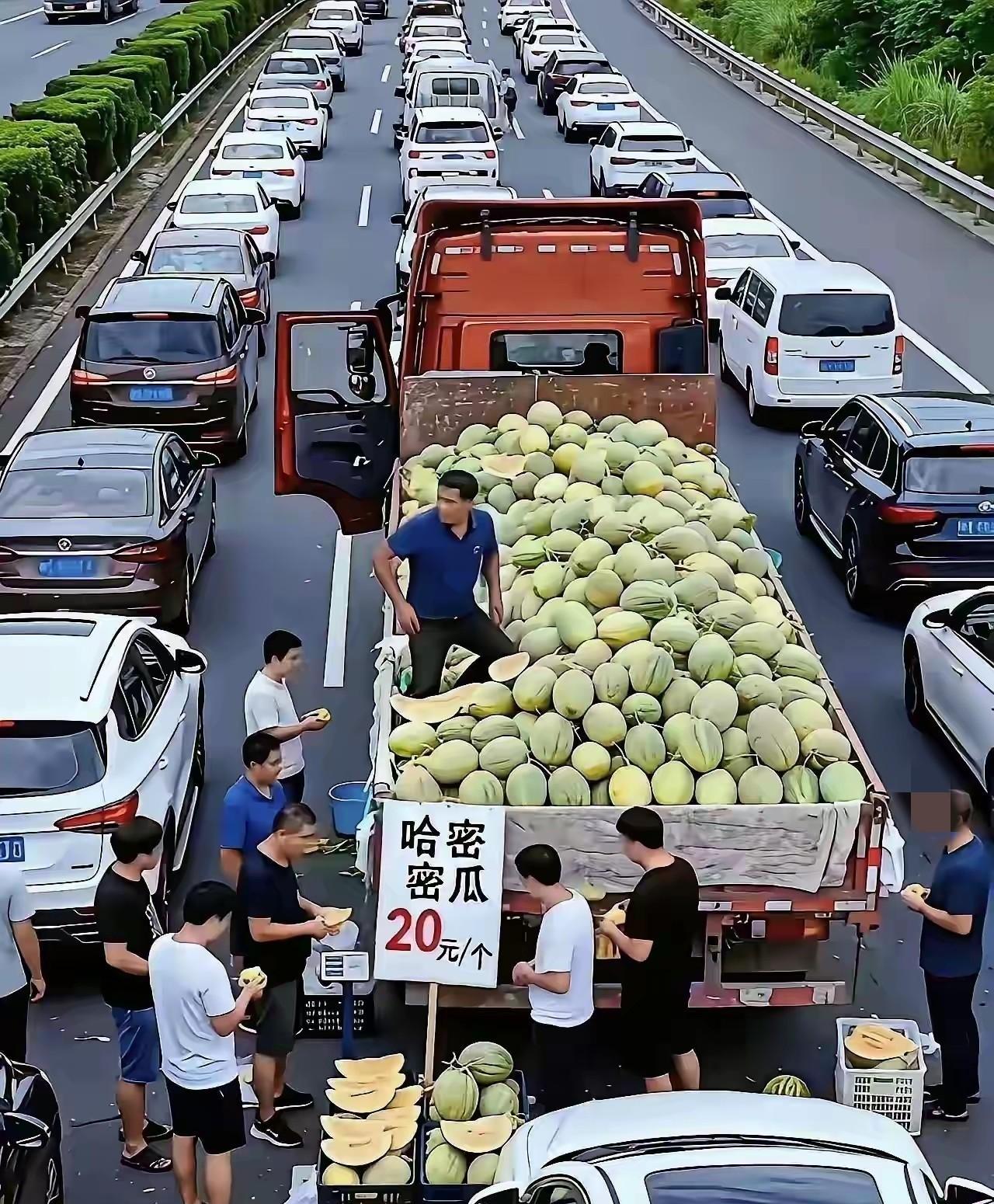 卖瓜大哥乐的不行，哈密瓜提前三天售罄！