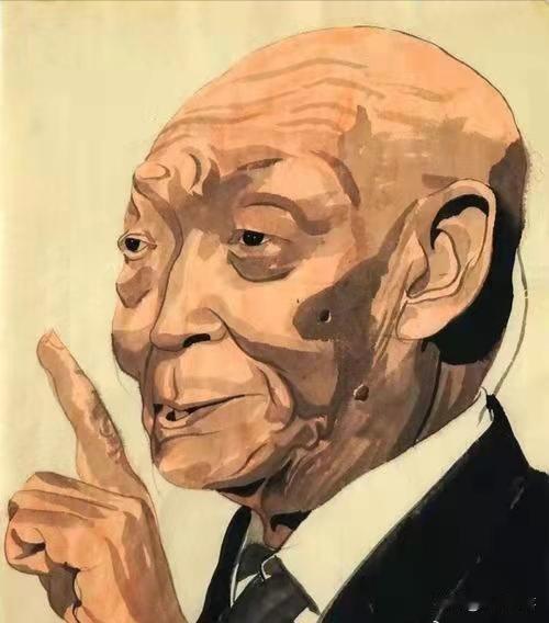 看着方力钧画的那幅袁隆平院士像，心里堵得慌。画里的袁老，光头，后脑勺挂着一根小辫