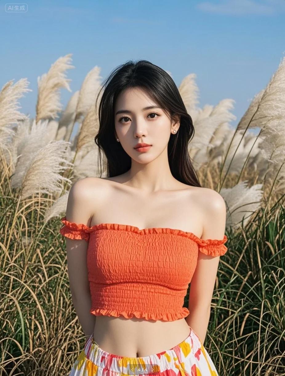 她牵着孩子的手走进芦苇丛——这是她和父亲最爱的地方，如今她带他来看。