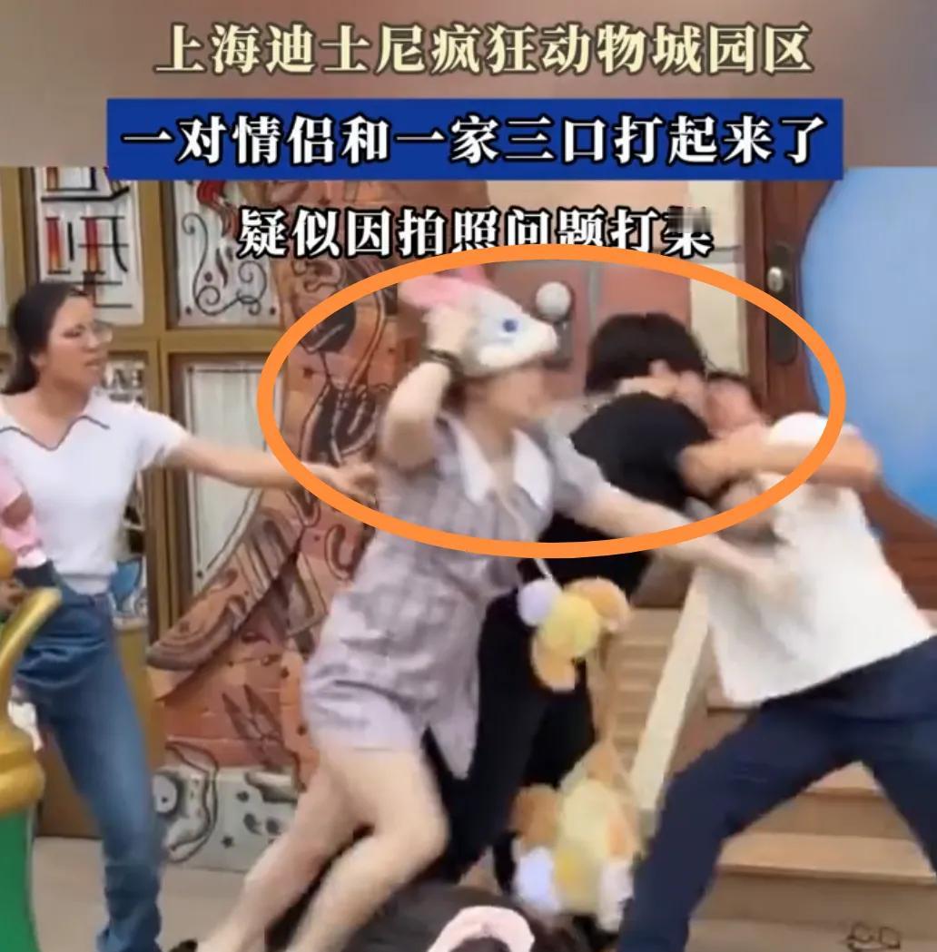 上海迪士尼两名游客因拍照问题动手事件，全网都在声讨那位戴帽女孩。刚刚看了原视