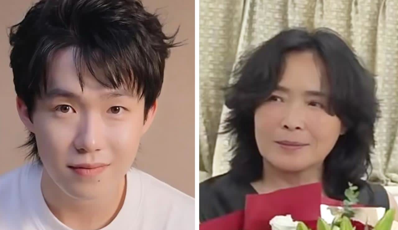 优秀的儿子伟大的母亲任女士基因太强了，儿子和妈妈长得特别像，眉宇间都是妈妈的