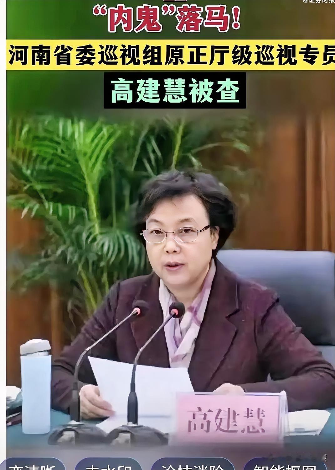 巡视组“内鬼”高建慧被双开2月25日河南省纪委监委发布通报，省委巡视组原正