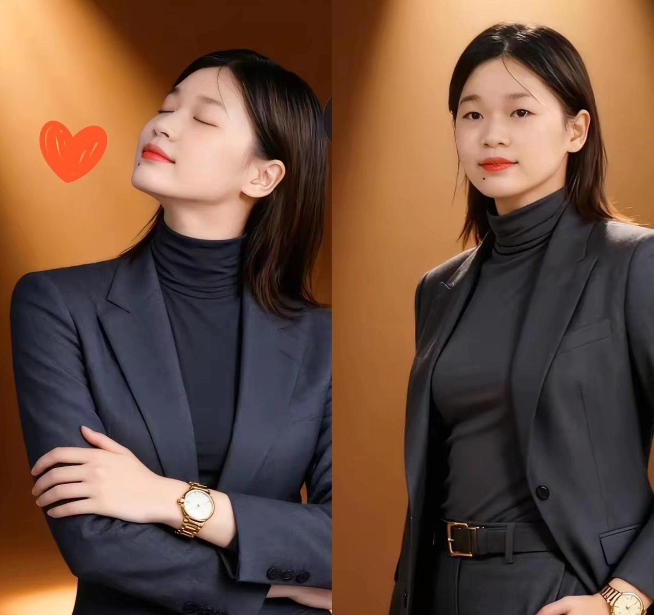 全红婵最“可怕”的地方，终于藏不住了。不是那身黑西装，是西装底下透出来的那股“