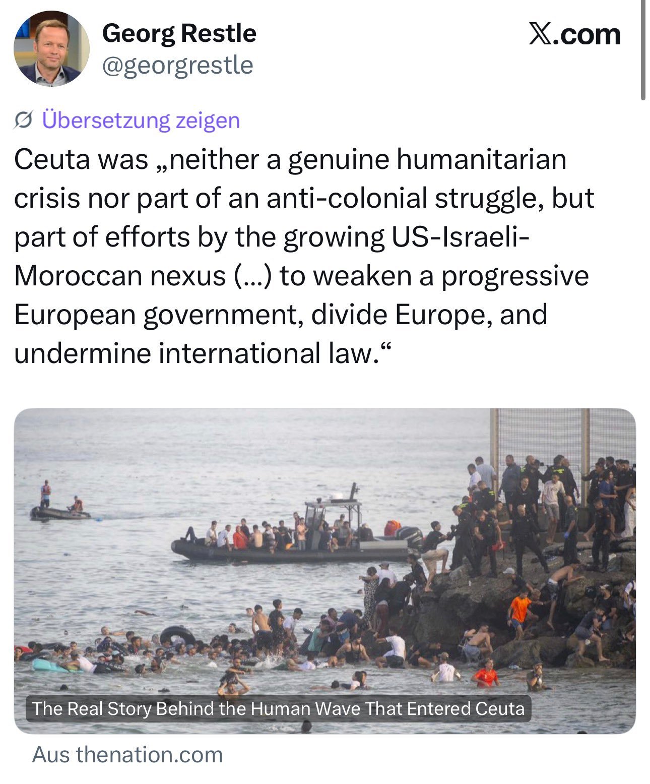 欧洲白左太搞笑了，这次西班牙移民危机都闹成那个样子了，他们还是觉得黑绿更好。德国