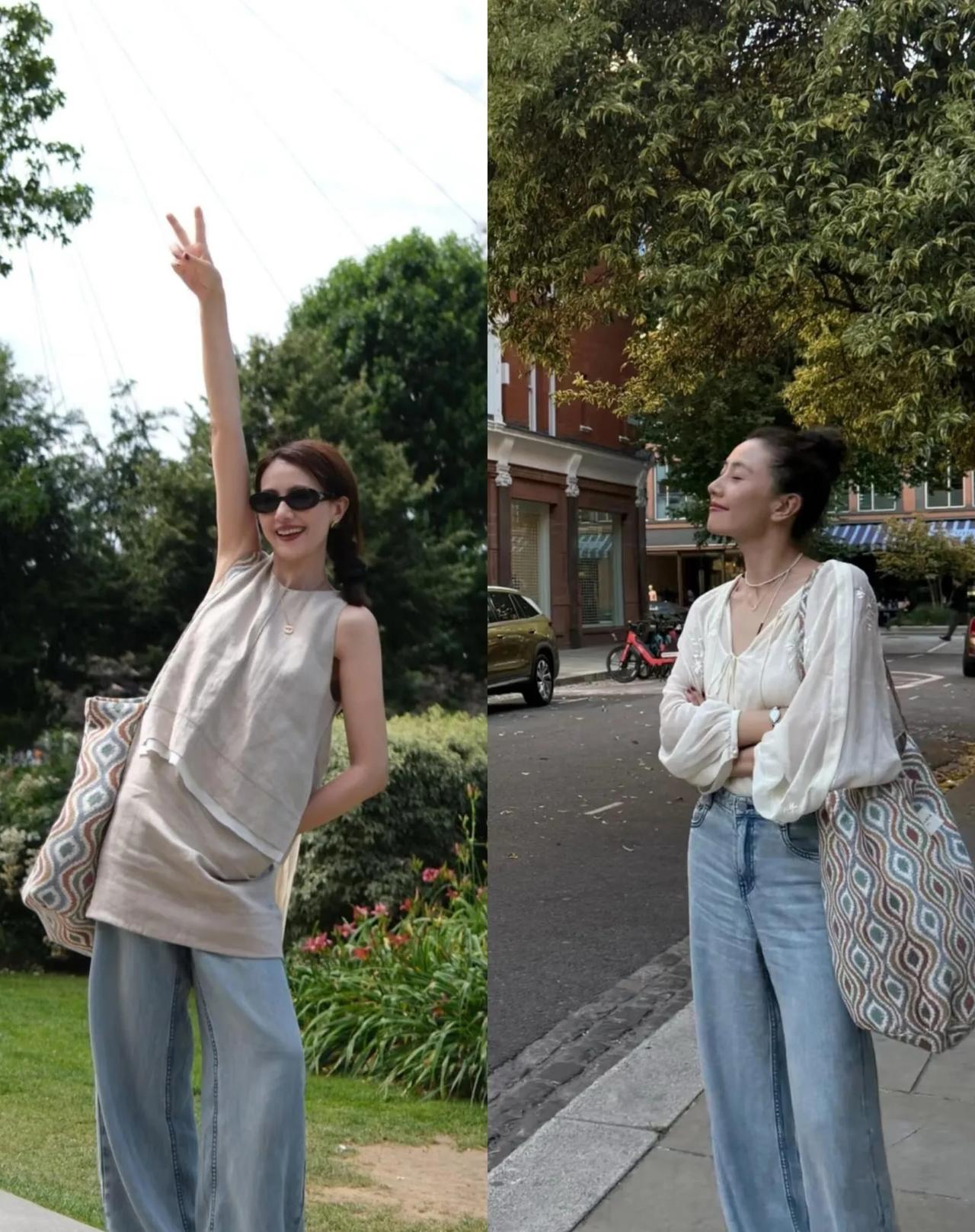 终于懂了为什么说高圆圆是“气质天花板”！她的私服全是普通人也能抄的作业，一件亚
