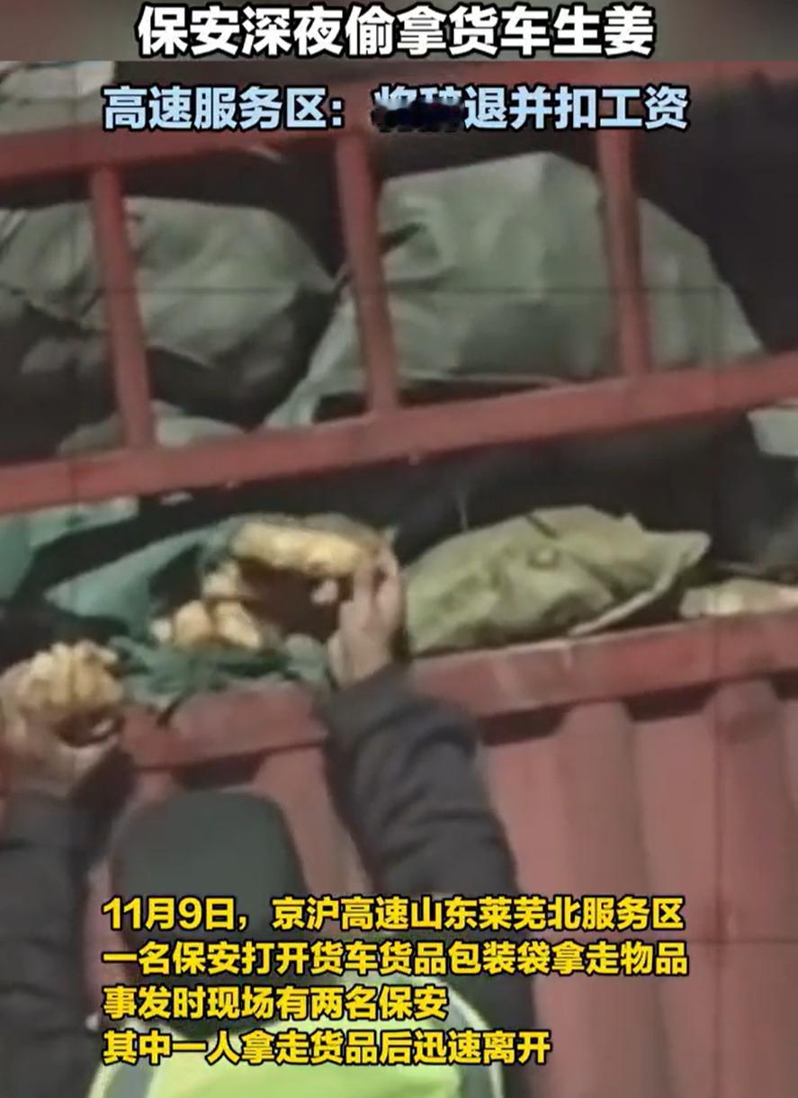 山东有个开大货车的，在莱芜服务区停下车休息。半夜想上厕所，看见两个穿保安制服的人