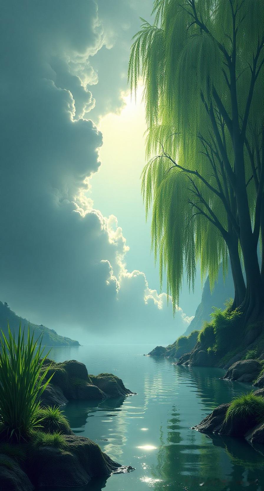 上联：烟浮柳岸一帘梦下联：月照花影半窗愁横批：梦里江南