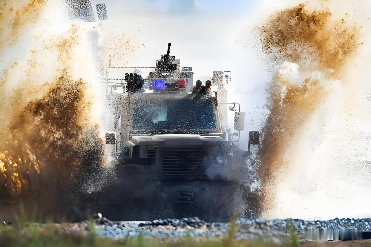 长安CS/VP14型4×4轮式防雷装甲车结实是够结实，就是那火力太孱弱了，不装2