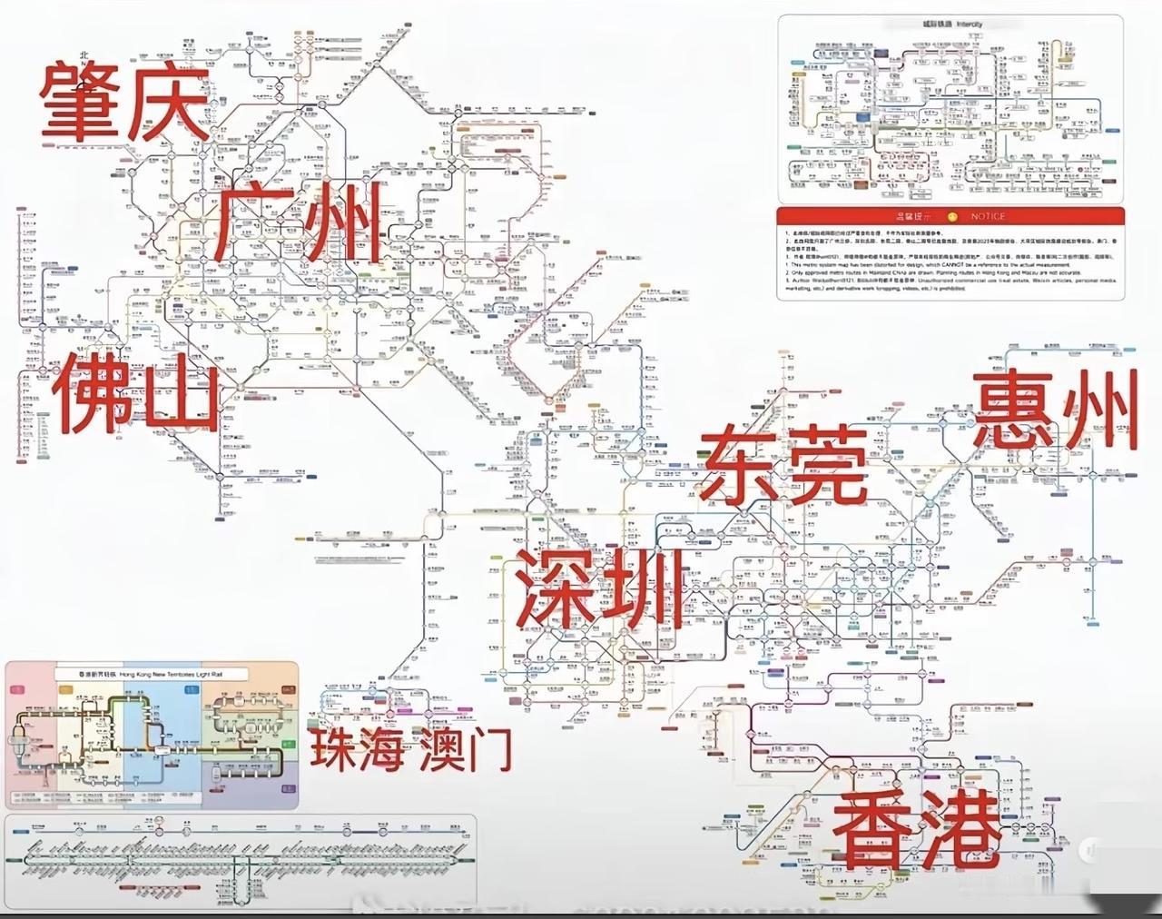 粤港澳大湾区地铁线路图（2050年+），你期待吗？