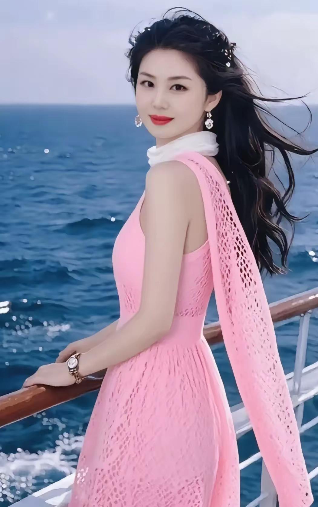 临江仙·海上赏花影青云/随笔花影婆娑轻摇曳，粉衣仙子舞翩跹；风送暗香入梦