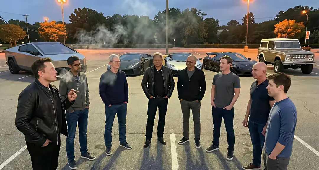 中美含金量最高的两张照片，个个富可敌国，拿他们的财富来比较已毫无意义，但他们对世