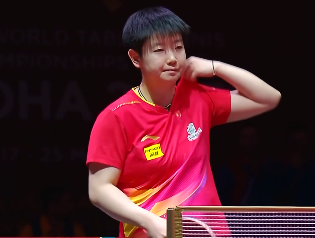 国乒首个4-0！孙颖莎4-0大胜后还有喜讯，赛后发言看出马琳新课题孙颖莎在世乒