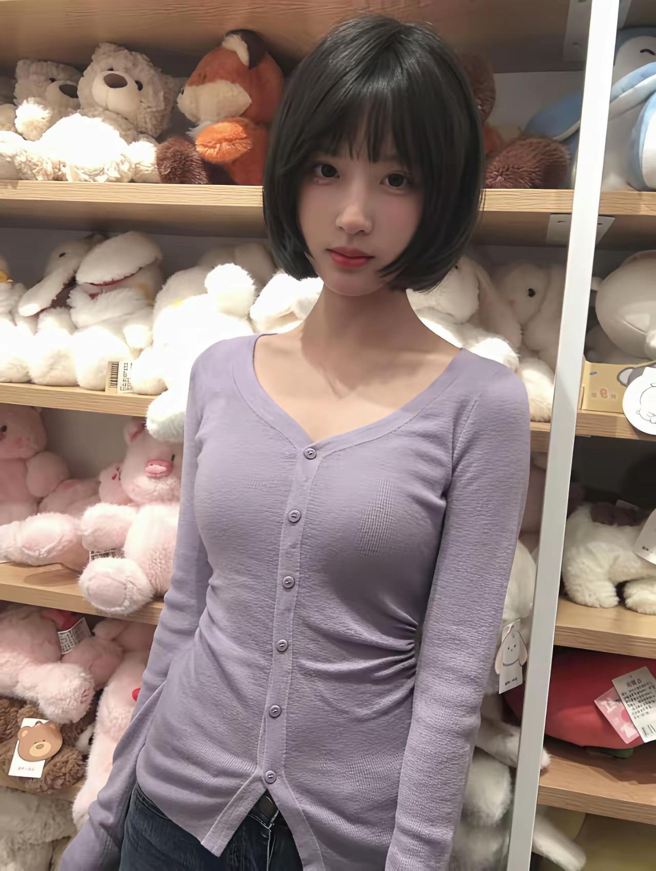 终于把长发换成了齐耳波波头✨。剪发时看着发丝落下，像把积攒的琐碎烦恼也一并剪掉了