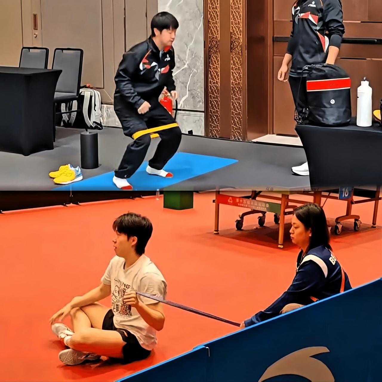 莎莎的比赛中午12:30就开场啦！对手是她的好姐妹玮珊，姐妹变对手，这场