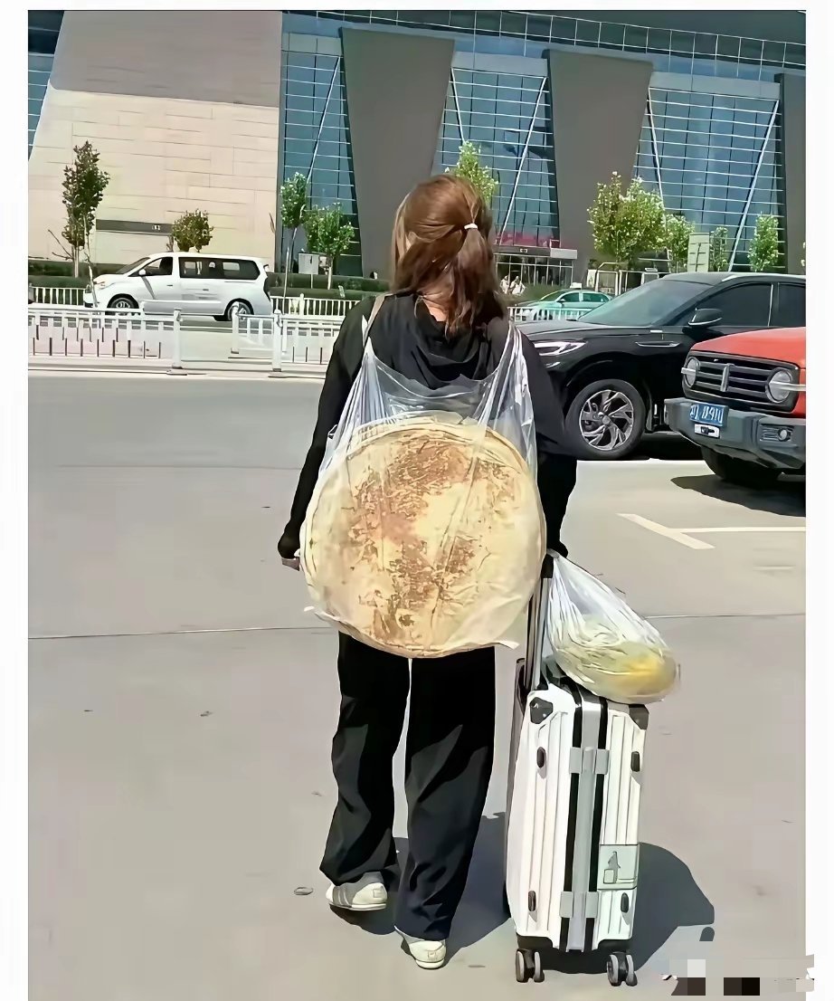 这个女孩一下子火到了人民日报！​这是在深圳机场见到的一幕，这个女孩在机场外背着好