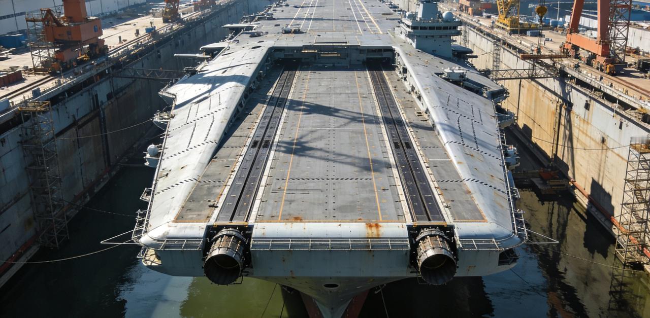 中国第四艘航母：基于公开信息的客观勾勒在大连造船厂的干船坞内，中国第四艘航