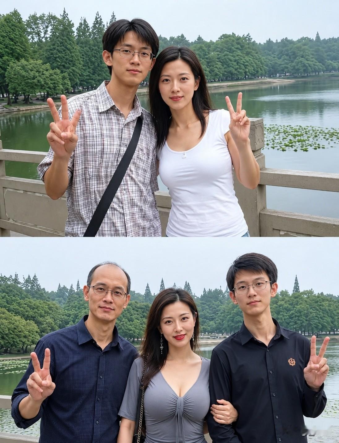 这父子俩的长相，真是一眼就能看出是亲生的