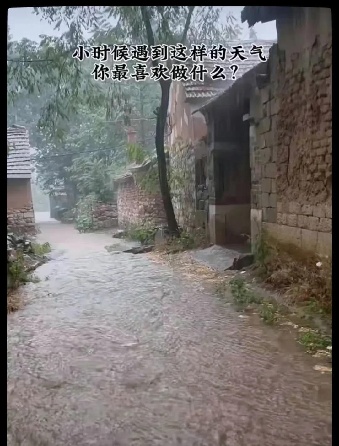 小时候遇到这种天气，你最喜欢做什么？​