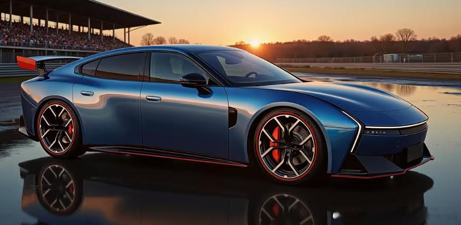 汽车之家做的小鹏P7性能版效果图，有种GT-R50概念车的感觉啊😳​​