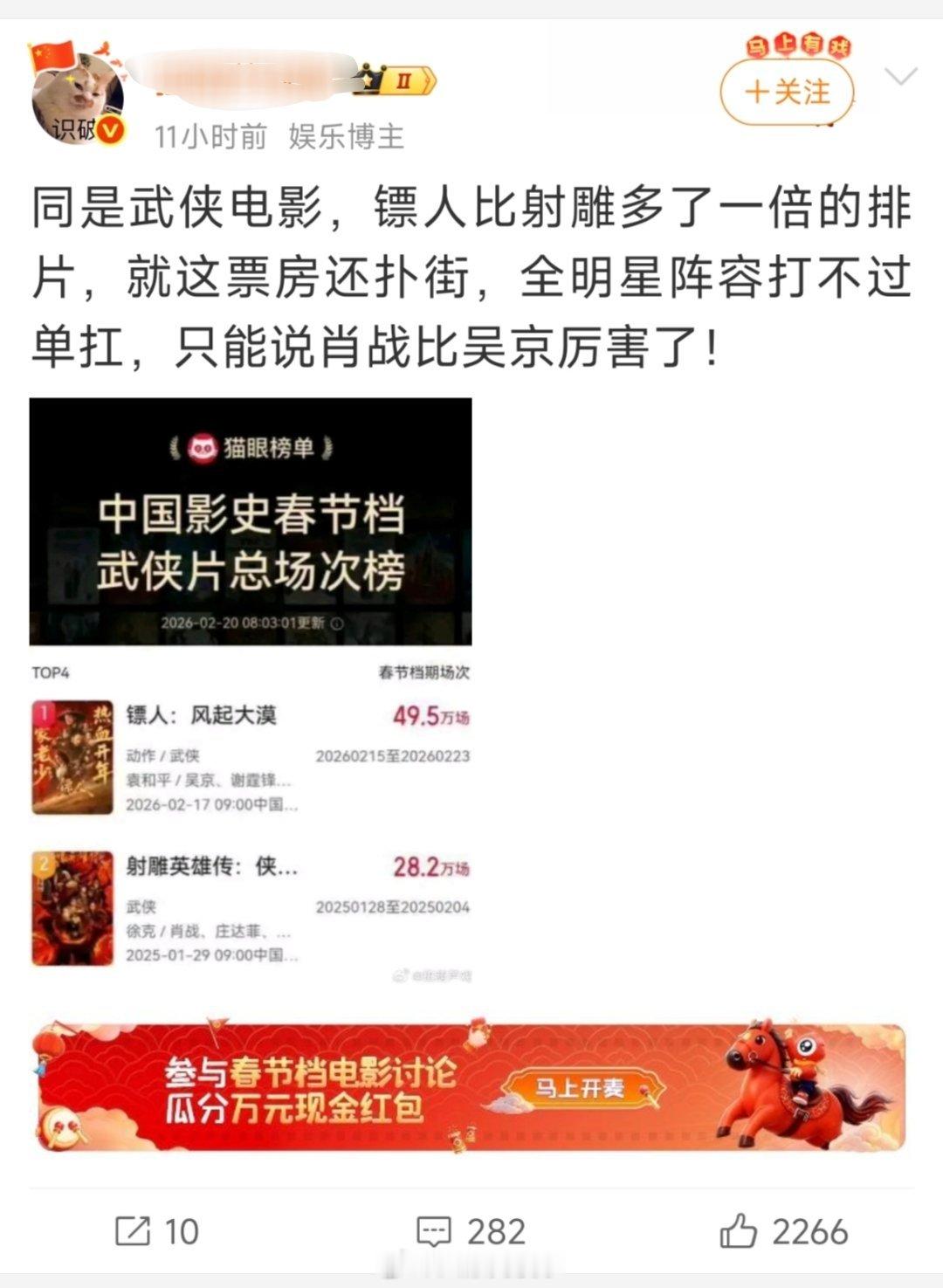 我对肖战没意见，但是别拿他和吴京比。