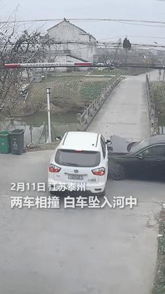 “眼泪止不住了！2月11日”江苏，两车相撞白车坠河，56岁男子划船救出5条人命