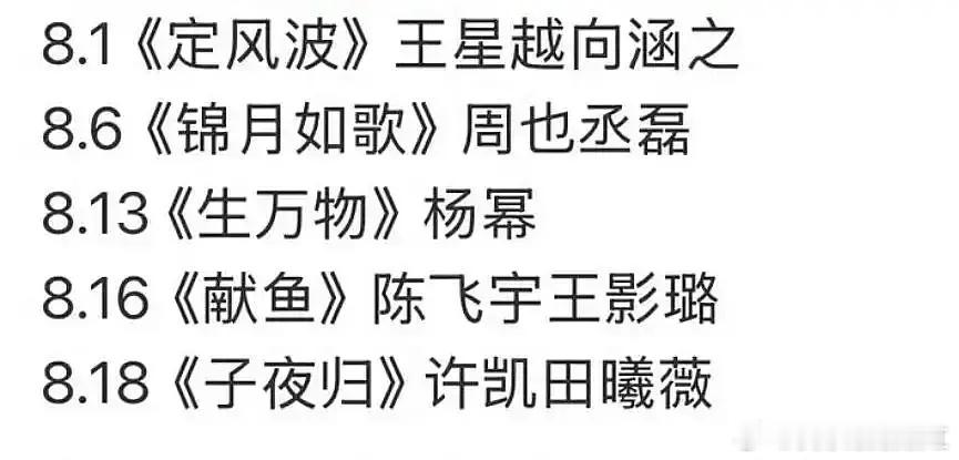暑期档剩下这几部戏，哪部🈶爆相​​​