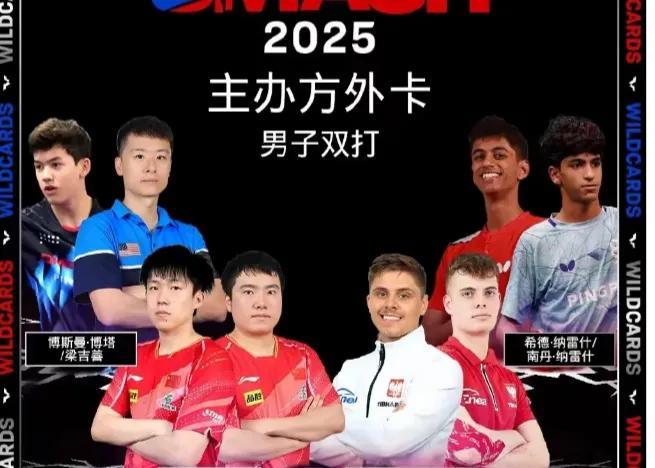 王楚钦和梁靖崑还真要打双打了。2025美国大满贯主办方公布了男双和女双的外卡。除