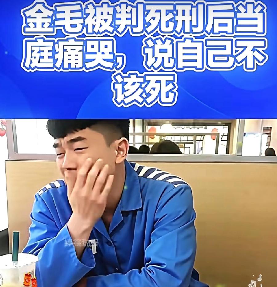金毛被判死刑后当庭痛哭，说自己不该死，还冒出一句，金家已经垮了，杀瑶瑶的时候他可