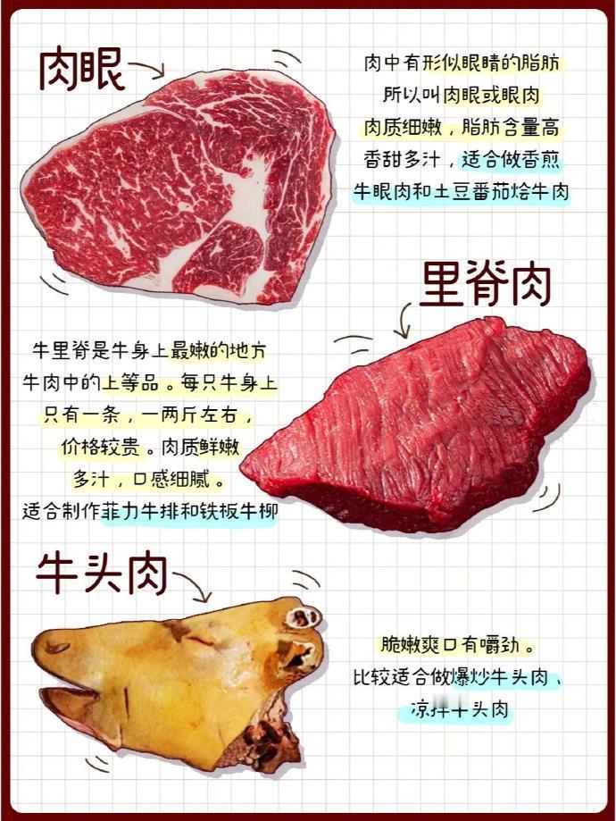 涨知识🥩快速学会如何挑选好吃的牛肉❗️​​​我的宝藏食谱​​​