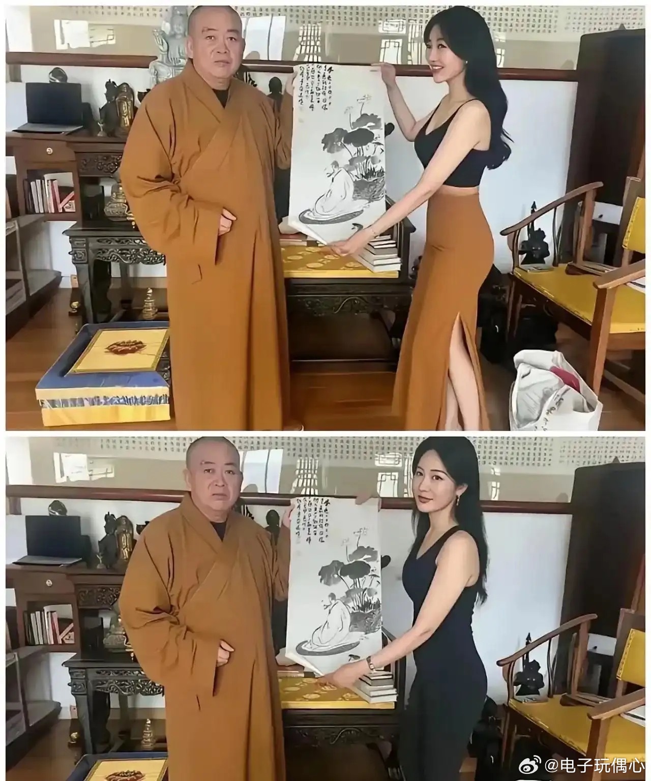我不懂什么叫开光，但是看到这位美女在开光前和开光后的样子，我似乎瞬间的明白了一切